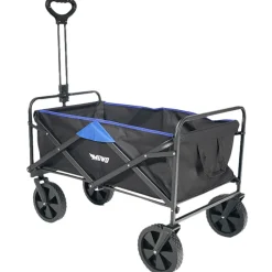 MUWO faltbarer Bollerwagen 100 L, max. 110 kg blau/schwarz