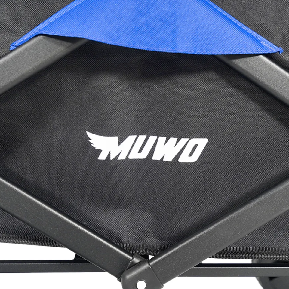 MUWO faltbarer Bollerwagen 100 L, max. 110 kg blau/schwarz
