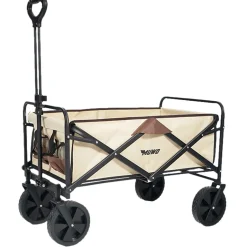 MUWO faltbarer Bollerwagen 100 L, max. 110 kg braun/beige