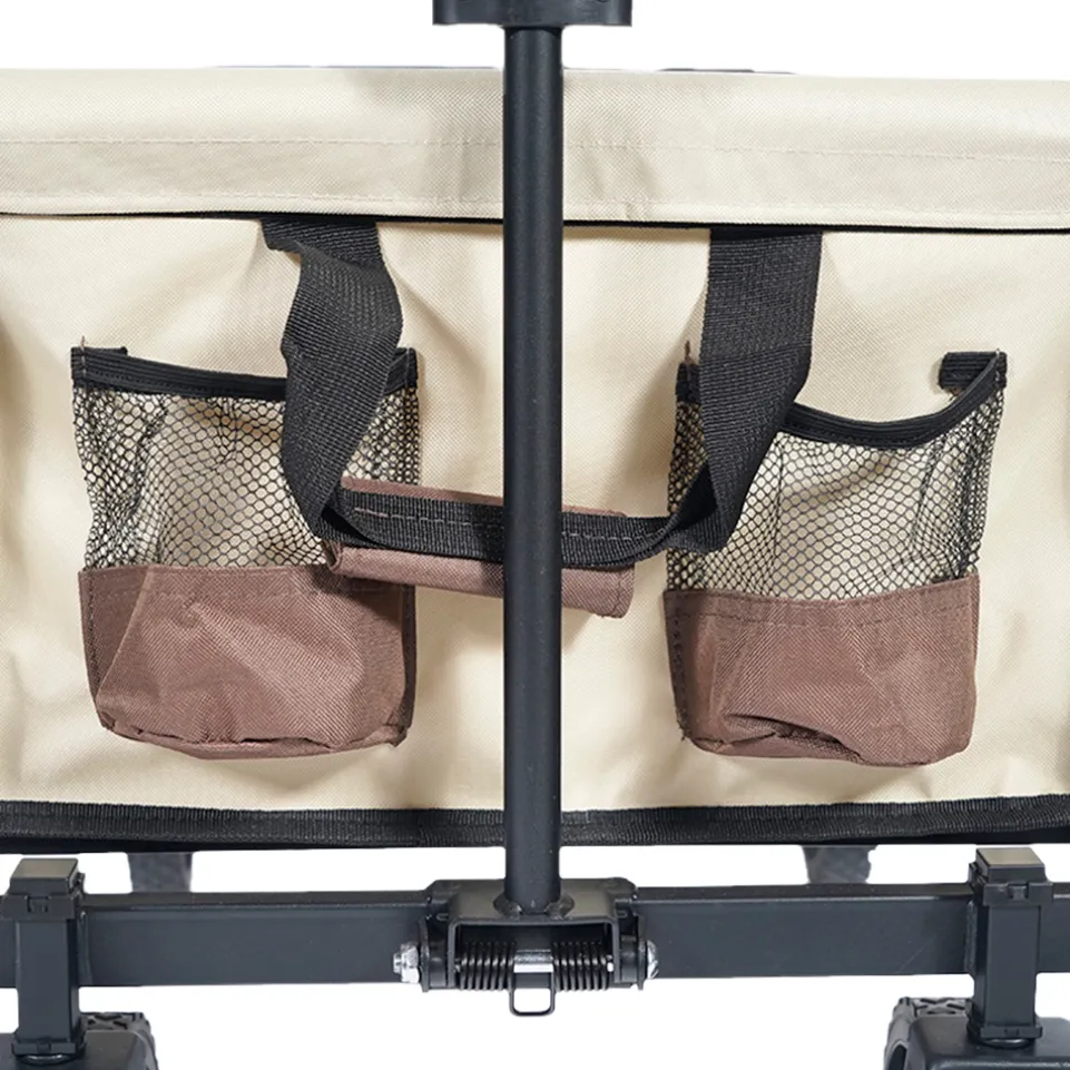 MUWO faltbarer Bollerwagen 100 L, max. 110 kg braun/beige