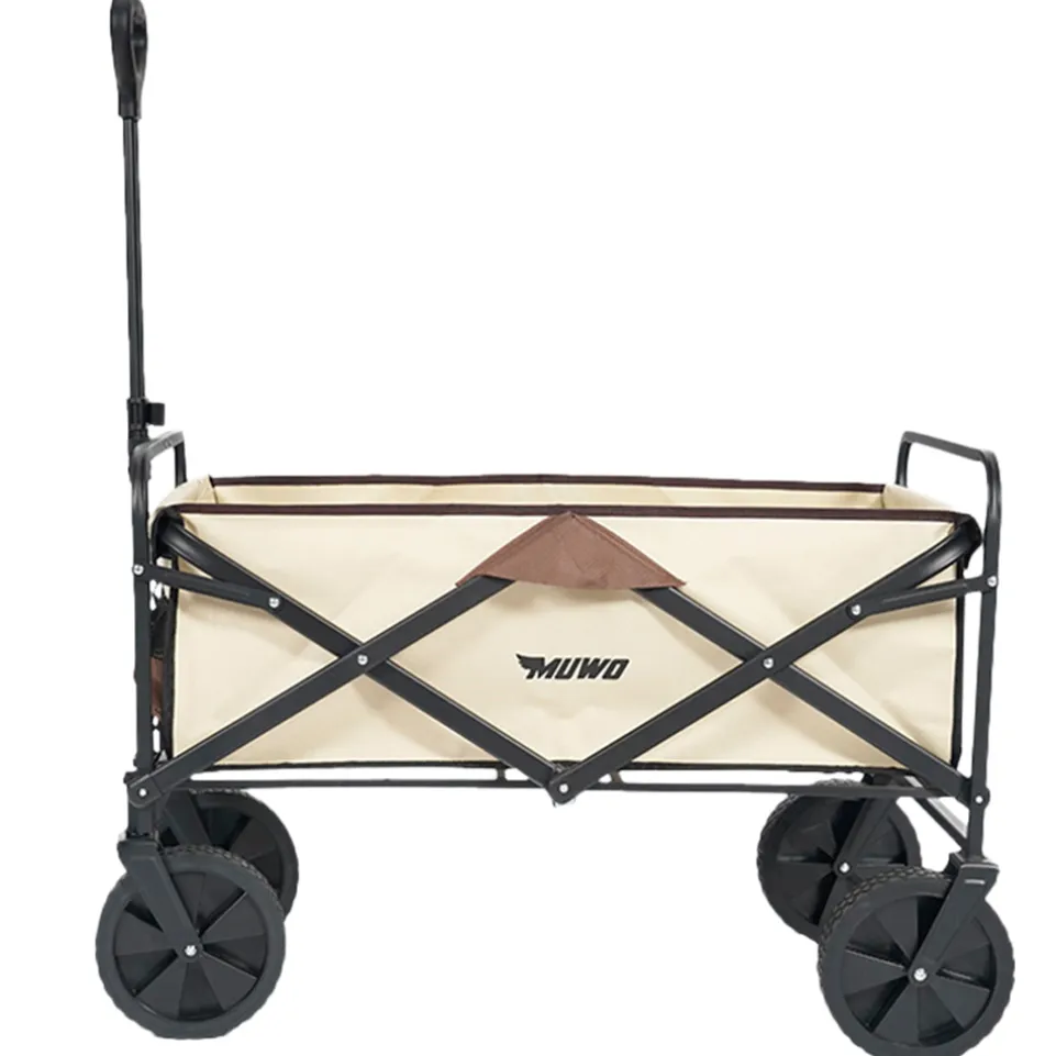 MUWO faltbarer Bollerwagen 100 L, max. 110 kg braun/beige