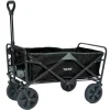 MUWO faltbarer Bollerwagen 100 L, max. 110 kg schwarz