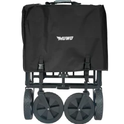 MUWO faltbarer Bollerwagen 100 L, max. 110 kg schwarz