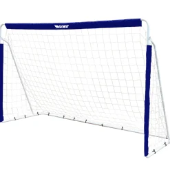 MUWO Fußballtor aus Stahl 240 x 150 cm blau/weiß
