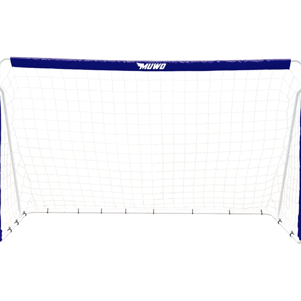 MUWO Fußballtor aus Stahl 240 x 150 cm blau/weiß