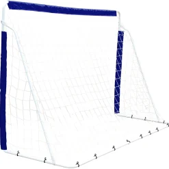 MUWO Fußballtor aus Stahl 240 x 150 cm blau/weiß