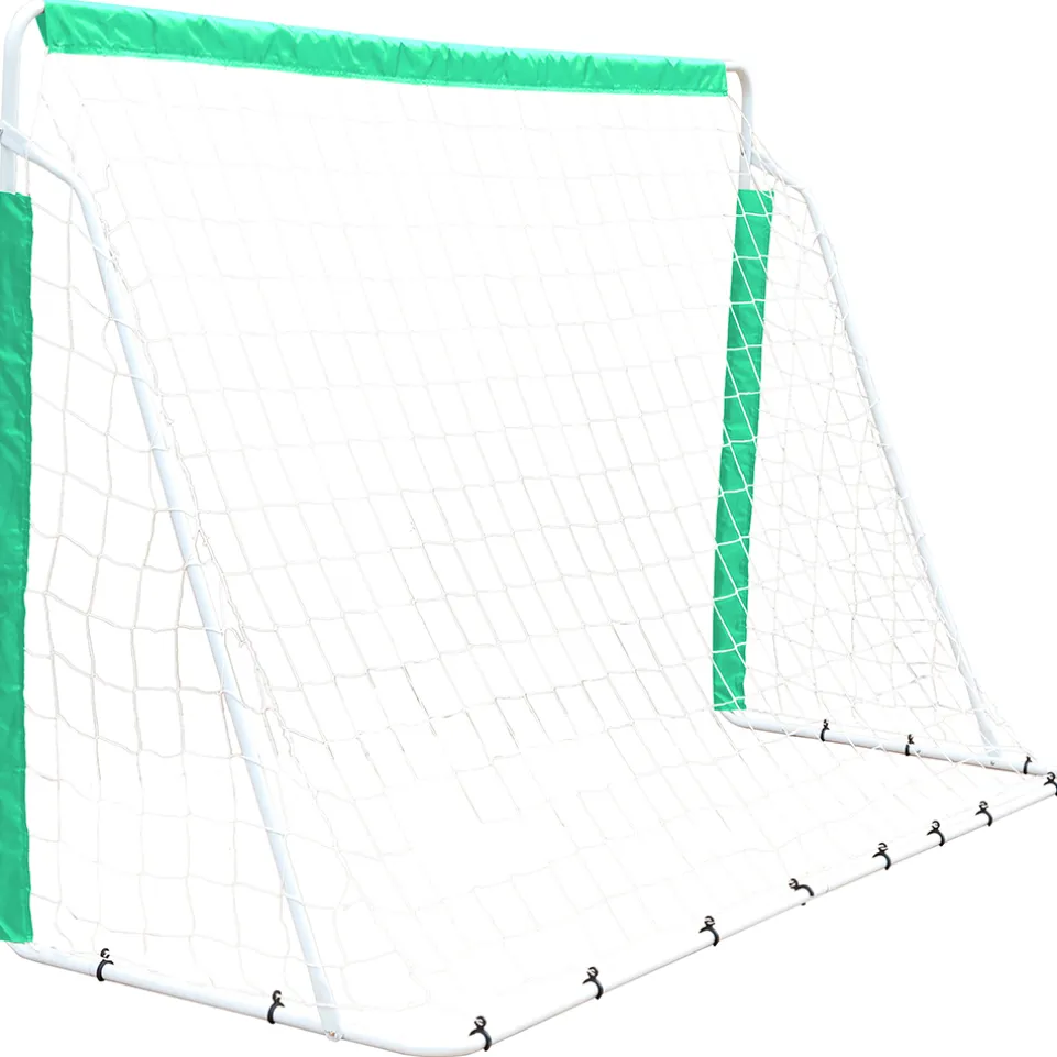 MUWO Fußballtor aus Stahl 240 x 150 cm grün/weiß