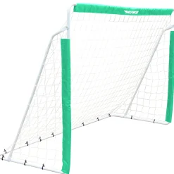 MUWO Fußballtor aus Stahl 240 x 150 cm grün/weiß