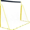 MUWO Fußballtor aus Stahl 240 x 150 cm schwarz/gelb