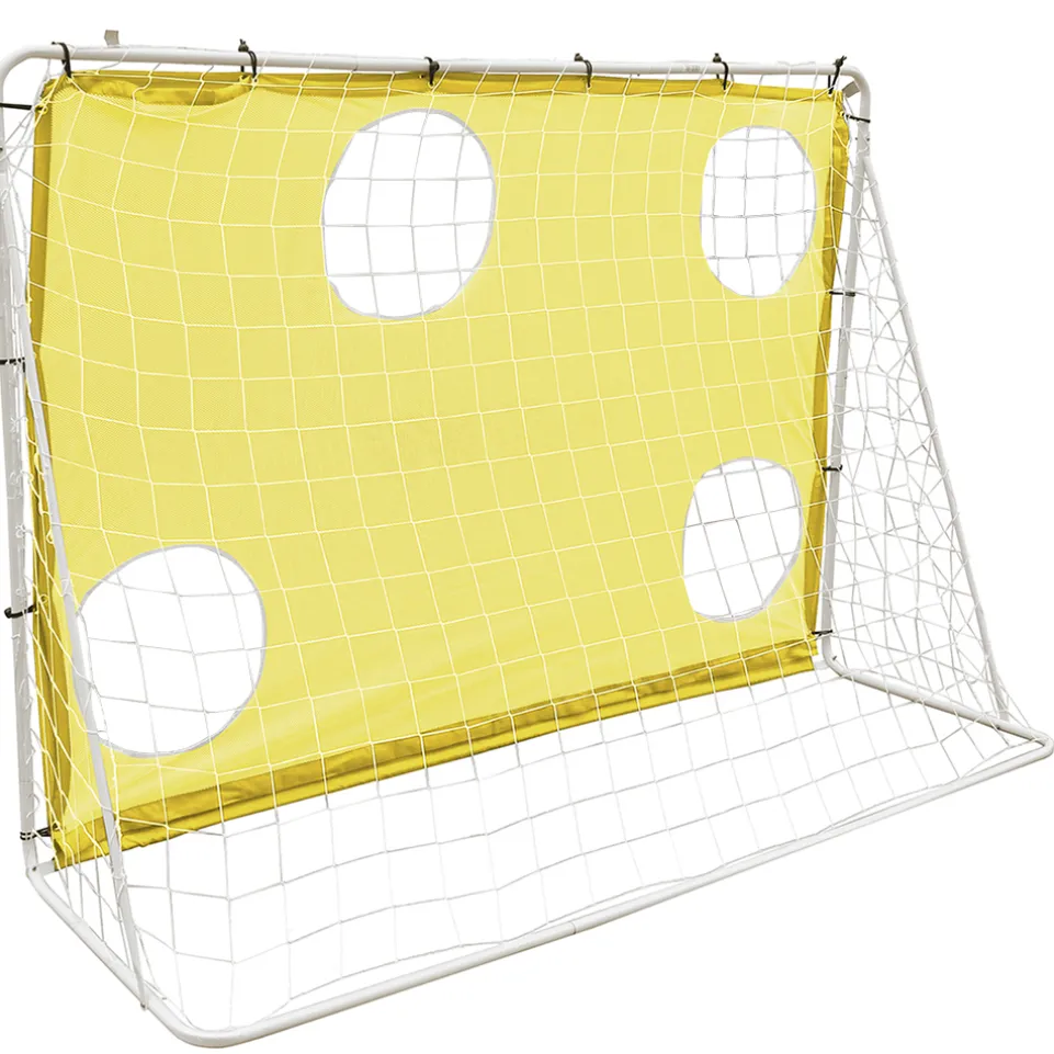 MUWO Fußballtor mit Torwand 217 x 153 cm gelb
