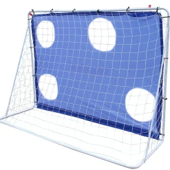 MUWO Fußballtor mit Torwand 217 x 153 cm blau