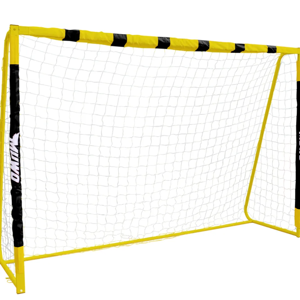 MUWO großes Fußballtor aus Stahl 3 x 2 m schwarz/gelb