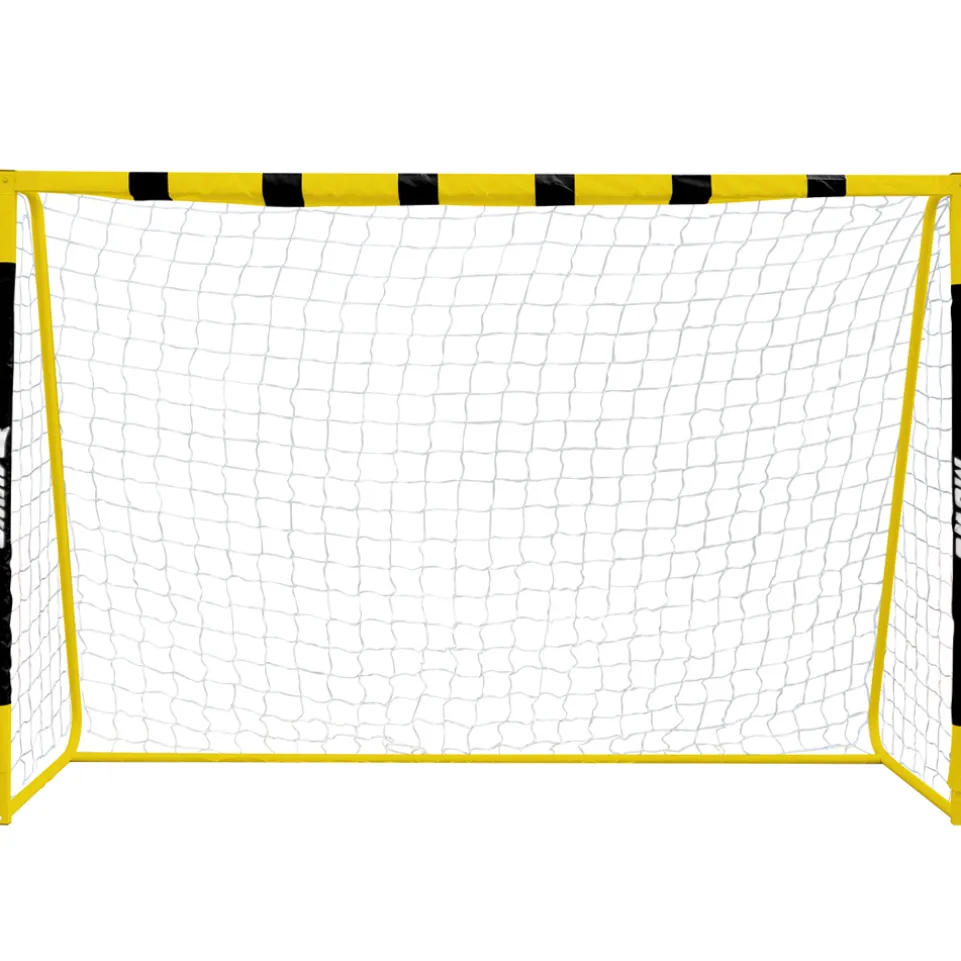 MUWO großes Fußballtor aus Stahl 3 x 2 m schwarz/gelb