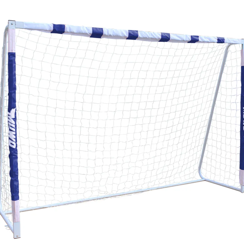 MUWO großes Fußballtor aus Stahl 3 x 2 m blau/weiß