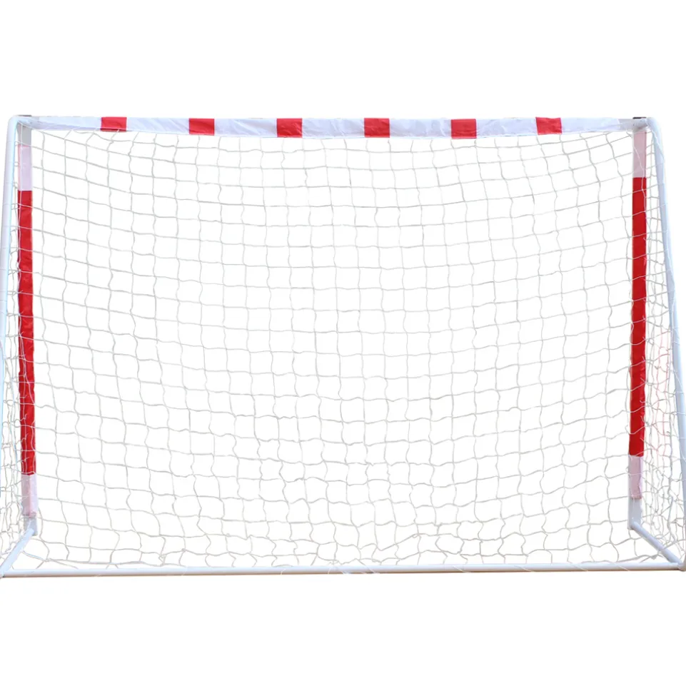 MUWO großes Fußballtor aus Stahl 3 x 2 m rot/weiß