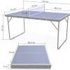 MUWO Indoor faltbare Mini Tischtennisplatte 137 x 76 cm blau