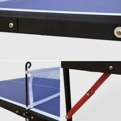 MUWO Indoor faltbare Mini Tischtennisplatte 137 x 76 cm blau