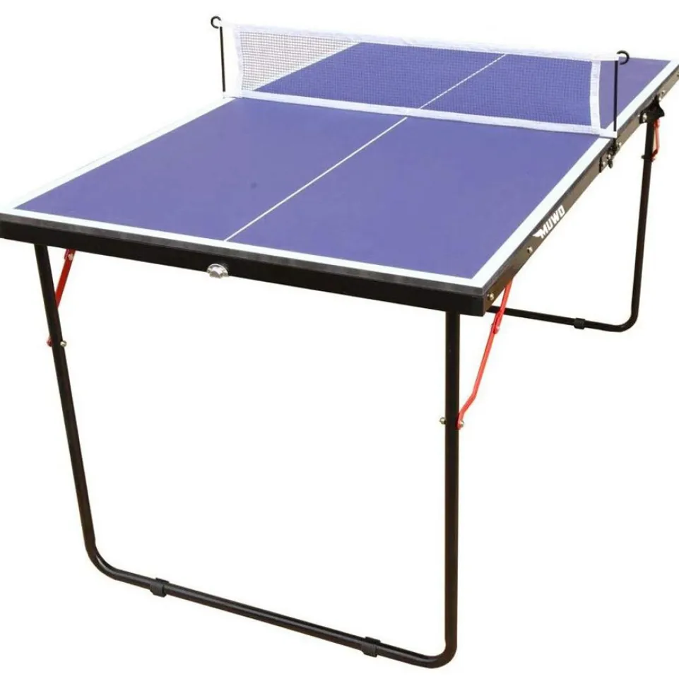 MUWO Indoor faltbare Mini Tischtennisplatte 137 x 76 cm blau