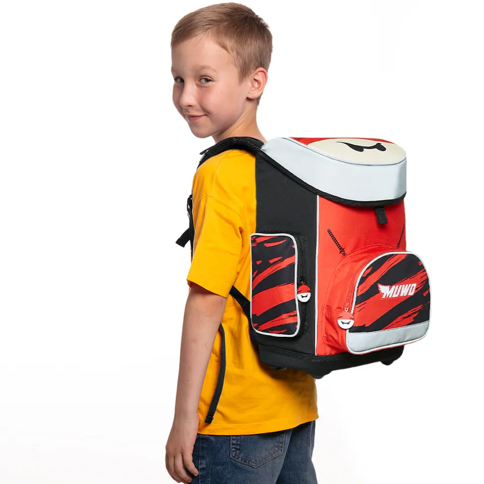 MUWO "Lil Ninja" Kinder Schulranzen Set 5tlg.