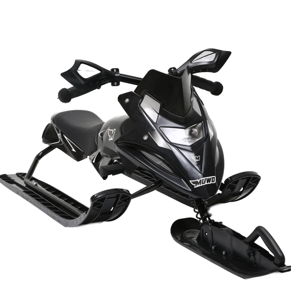 MUWO "Snowglider" Kinder Lenkschlitten schwarz