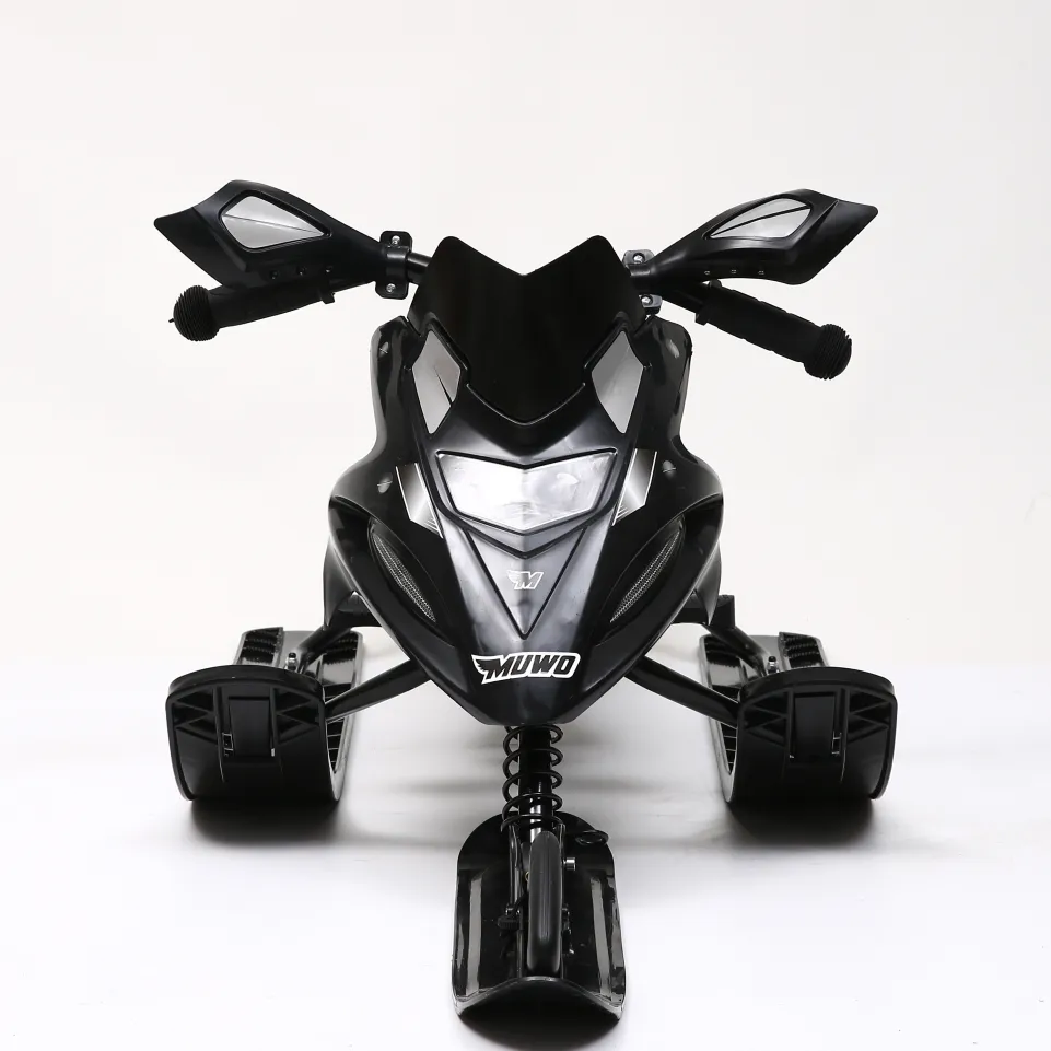 MUWO "Snowglider" Kinder Lenkschlitten schwarz