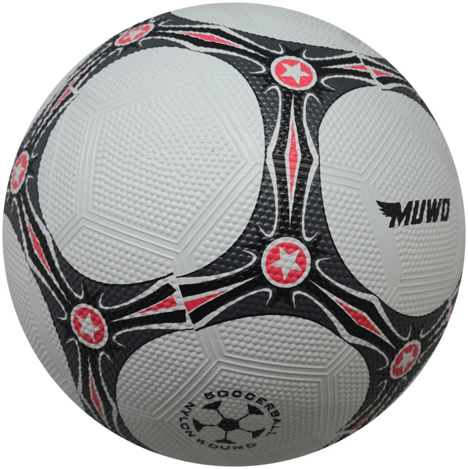 MUWO "Topscorer" Gummi-Fußball weiß rot