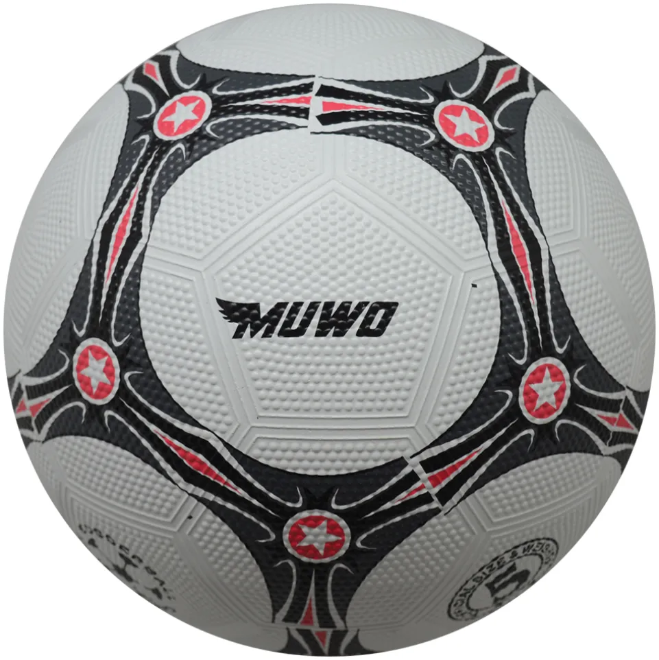 MUWO "Topscorer" Gummi-Fußball weiß rot