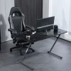 MUWO "Vision" E-Sports Gamingtisch schwarz/grau