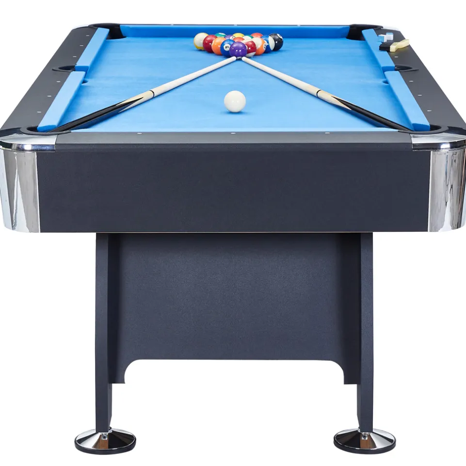 MUWO "Winner Gold" Billardtisch 214x112x81 cm schwarz blau
