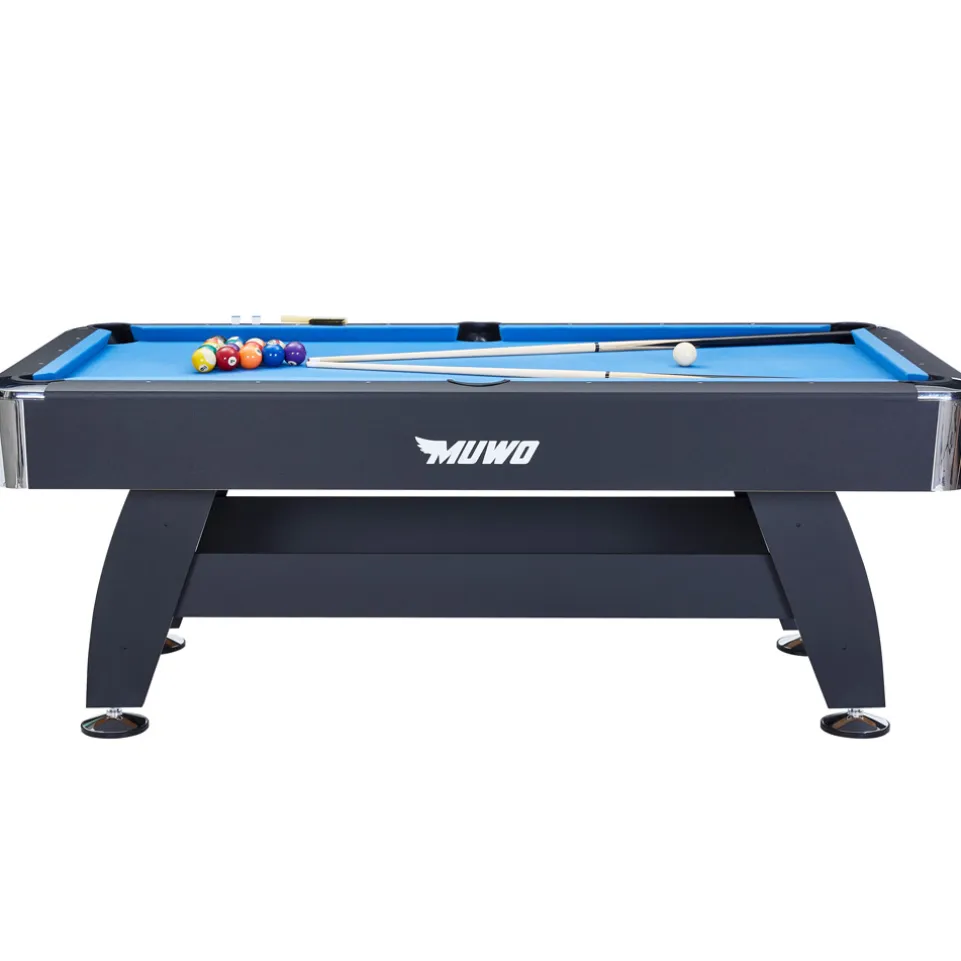 MUWO "Winner Gold" Billardtisch 214x112x81 cm schwarz blau