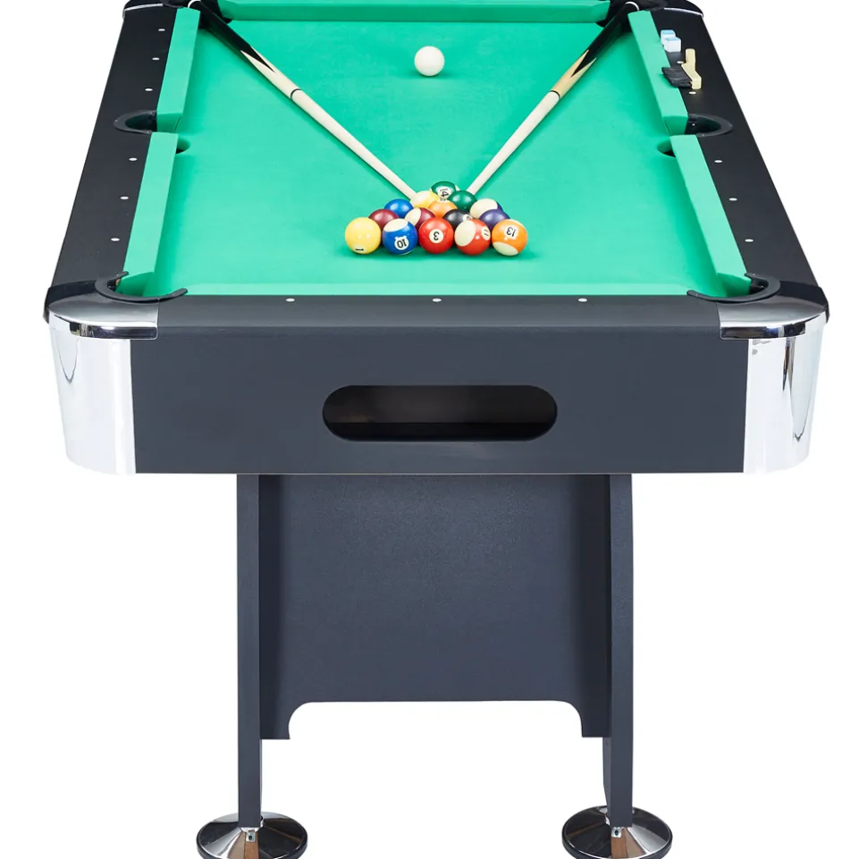 MUWO "Winner Pro" Billardtisch 183x102x81 cm schwarz grün