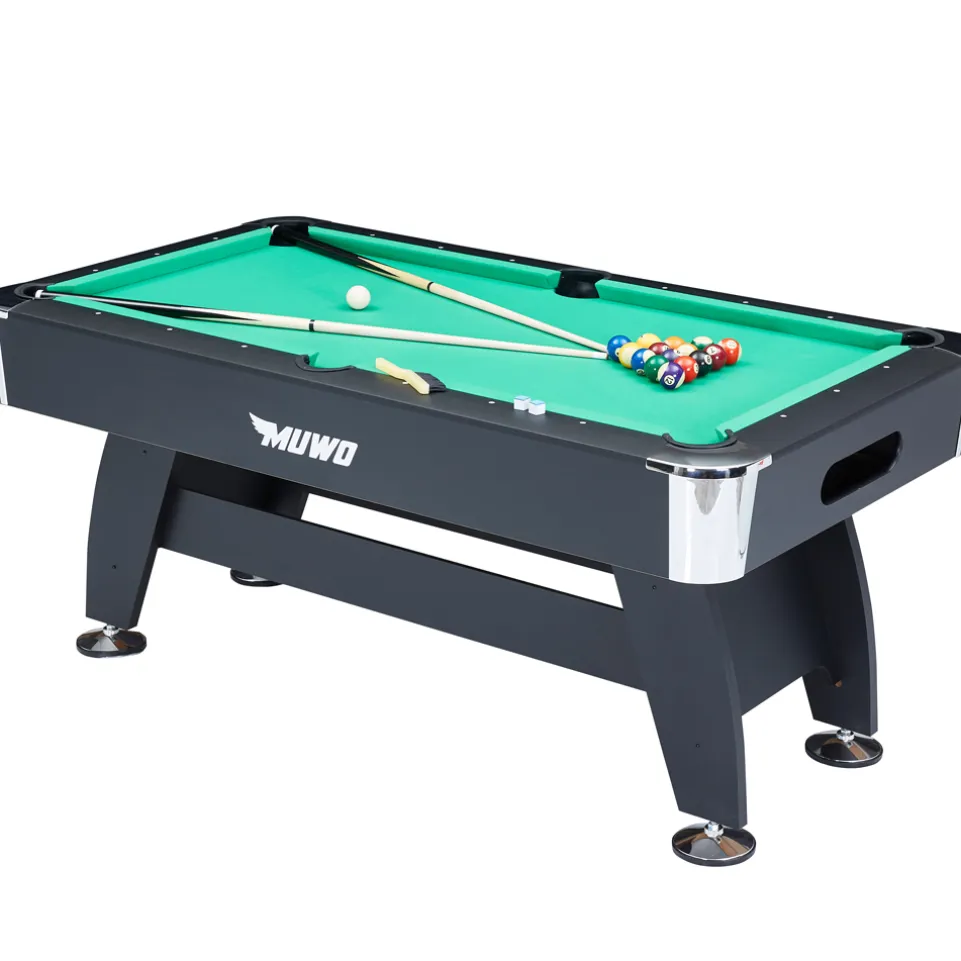 MUWO "Winner Pro" Billardtisch 183x102x81 cm schwarz grün