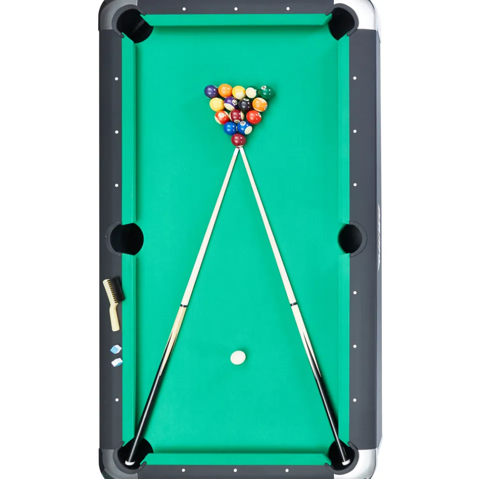 MUWO "Winner Pro" Billardtisch 183x102x81 cm schwarz grün
