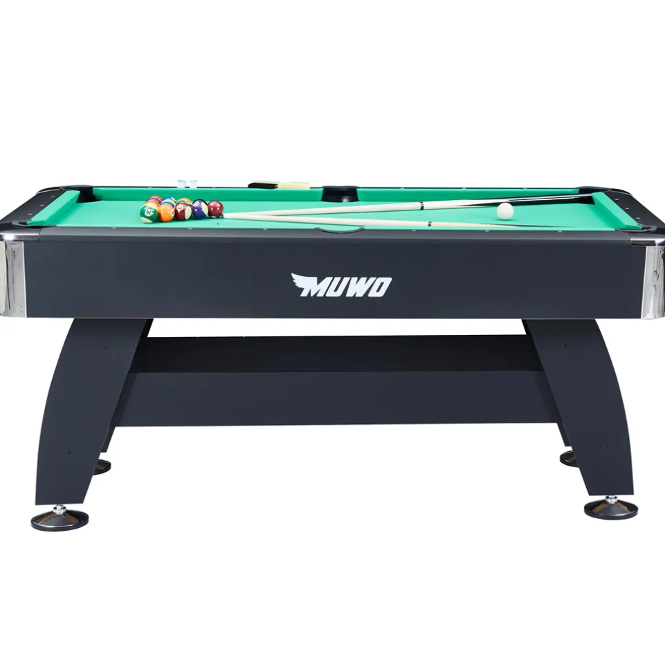 MUWO "Winner Pro" Billardtisch 183x102x81 cm schwarz grün