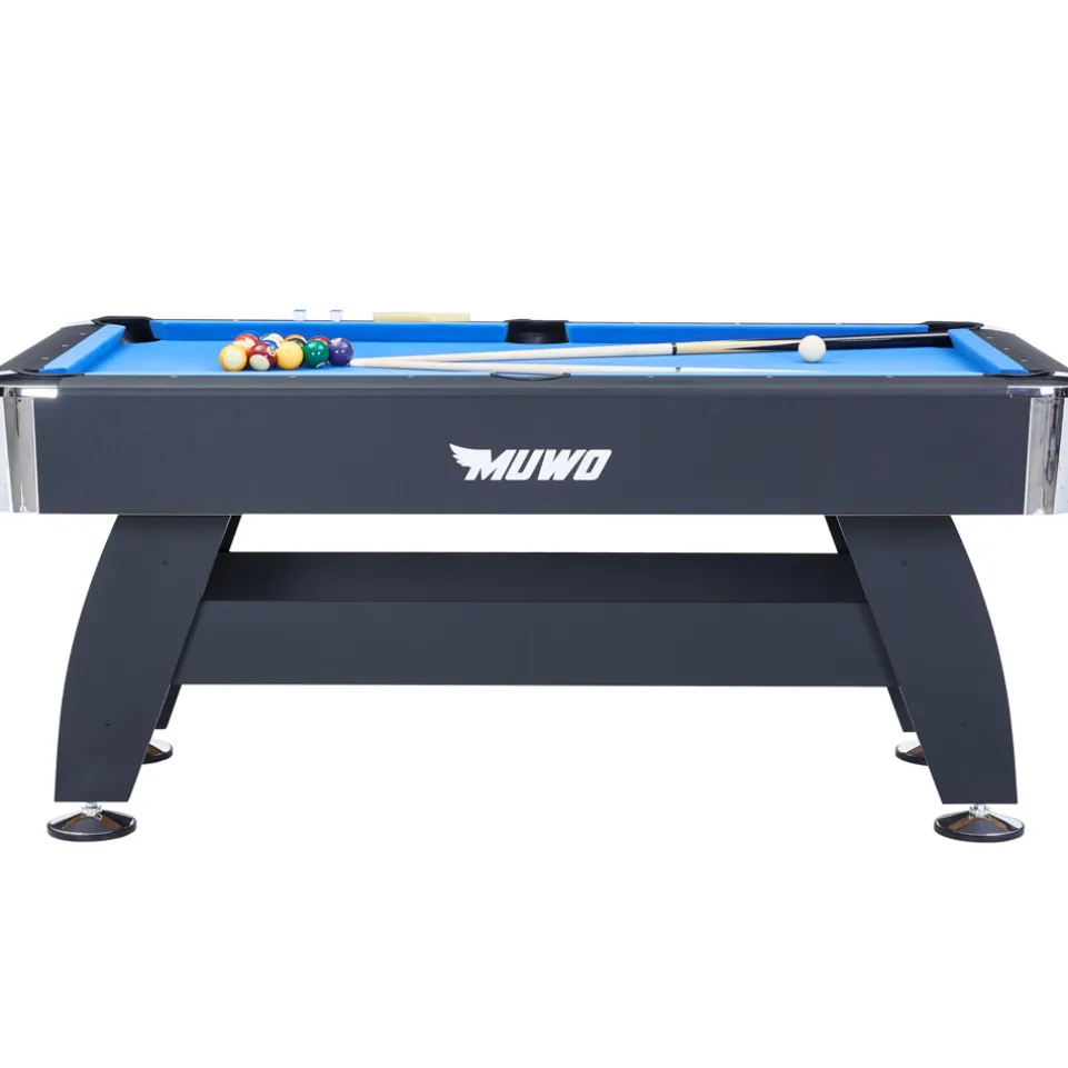 MUWO "Winner Pro" Billardtisch 183x102x81 cm schwarz blau