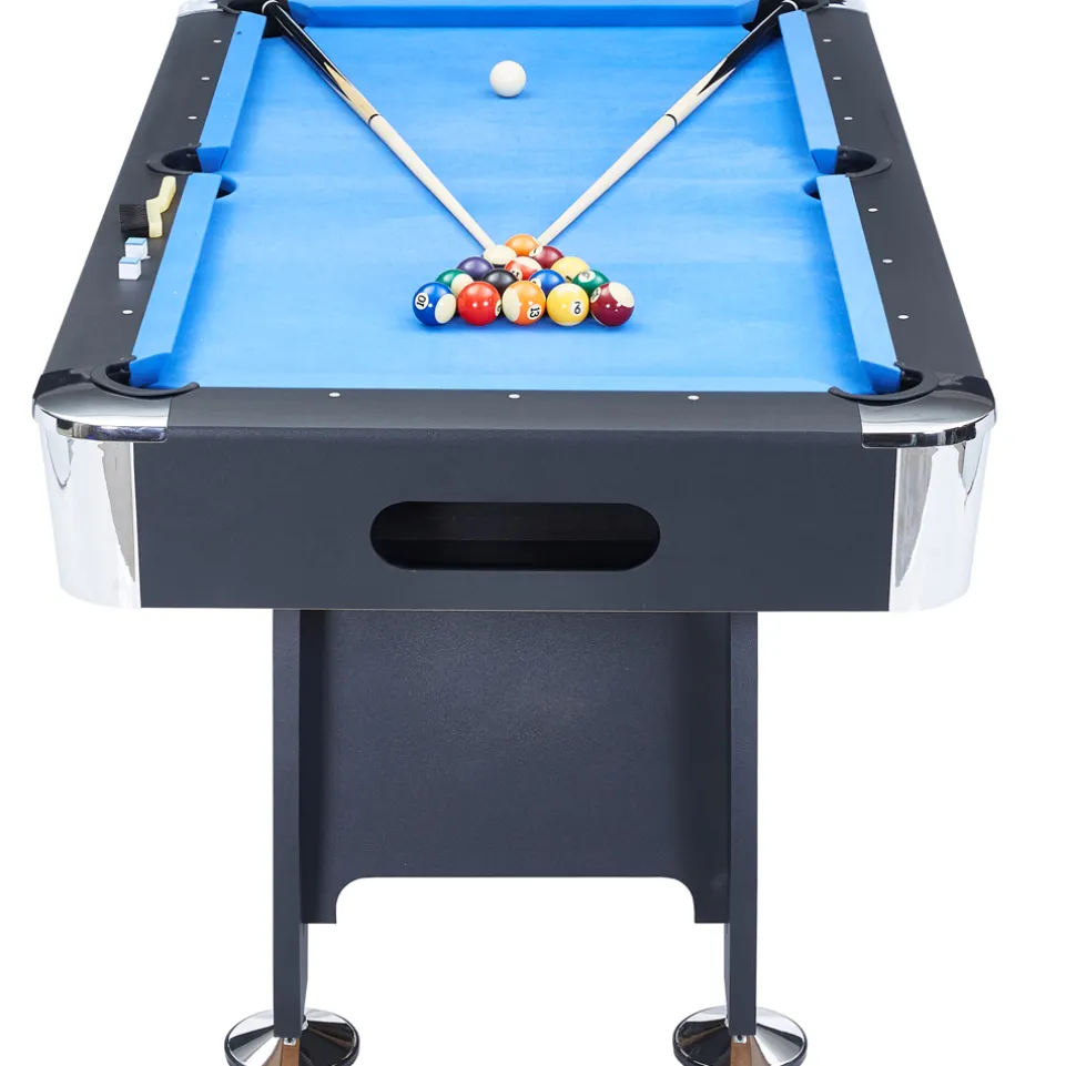 MUWO "Winner Pro" Billardtisch 183x102x81 cm schwarz blau