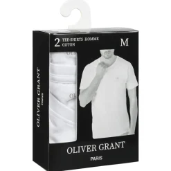 OLIVER GRANT® Herren Unterhemden Rundhals 2er-Pack weiß 39493033