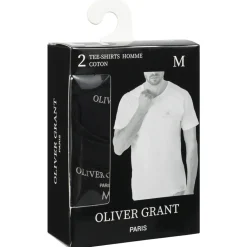 OLIVER GRANT® Herren Unterhemden Rundhals 2er-Pack schwarz 39493133