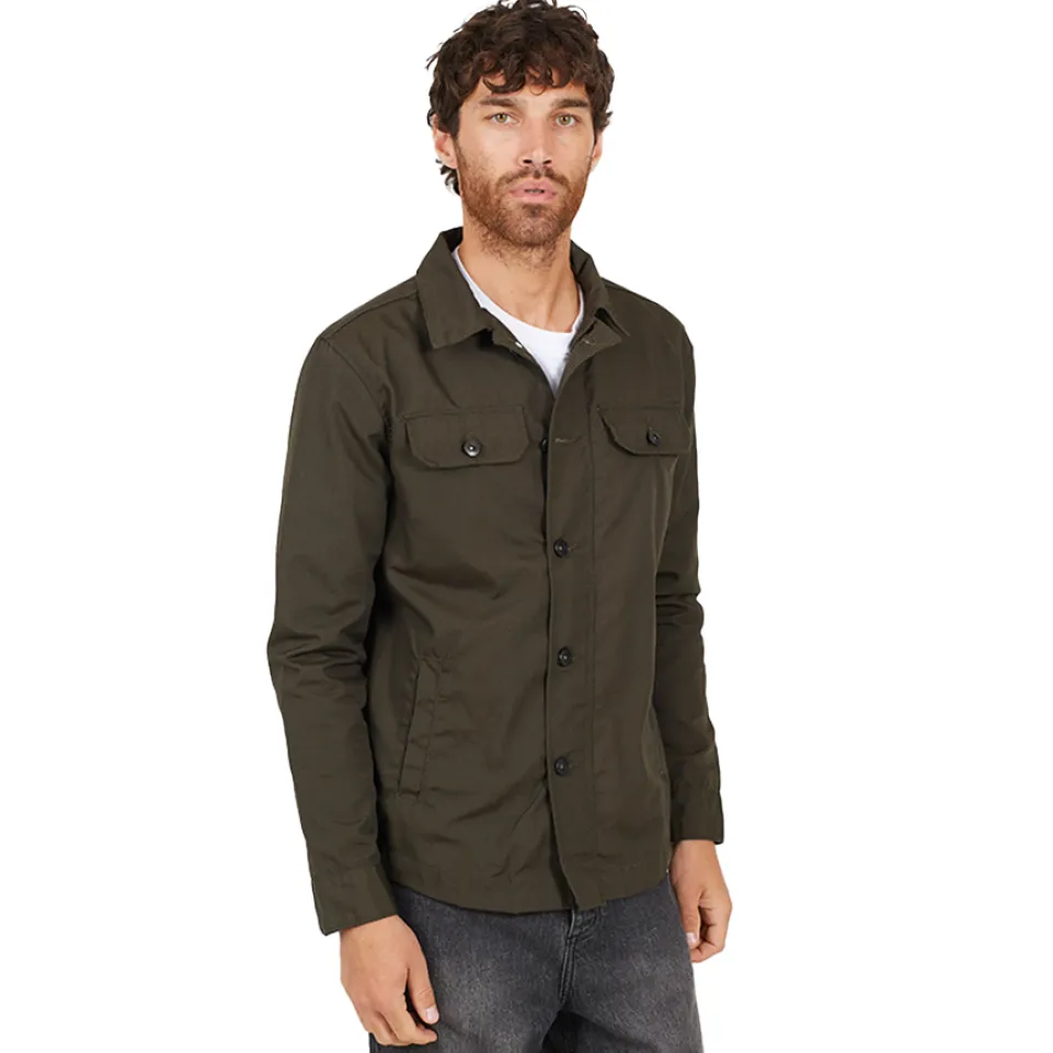 Process Black Button Herren Overshirt Hemdjacke MJK-PBOASIS-KHAKI-1