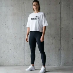 PUMA ESS Cropped Logo Tee Damen T-Shirt 586866-02