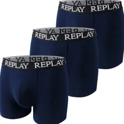 REPLAY Basic Cuff Logo Herren Boxershorts 3er-Pack I101102-N188