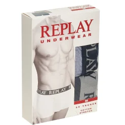 REPLAY Boxer Style Cuff Logo Herren Boxershorts 2er-Pack I101143-N145