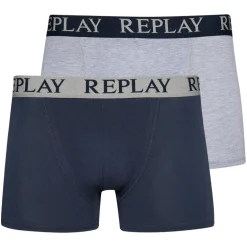 REPLAY Boxer Style Cuff Logo Herren Boxershorts 2er-Pack I101143-N145