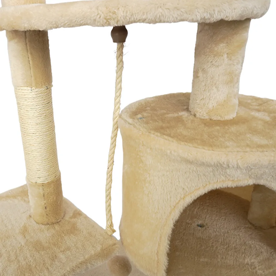 SPOCADO "Athletic" Kratzbaum für Katzen 112 x 40 x 40 cm beige