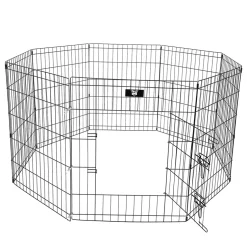SPOCADO "United" Freilaufgehege 8 tlg. faltbar 76 × 61 cm schwarz