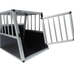SPOCADO "Villa" Hunde Transportbox 69 x 60 x 54 cm schwarz/grau