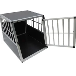 SPOCADO "Villa" Hunde Transportbox 91 x 69 x 65 cm schwarz/grau