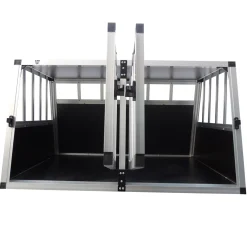 SPOCADO "Villa" Hunde Transportbox 89 x 69 x 50 cm schwarz/grau