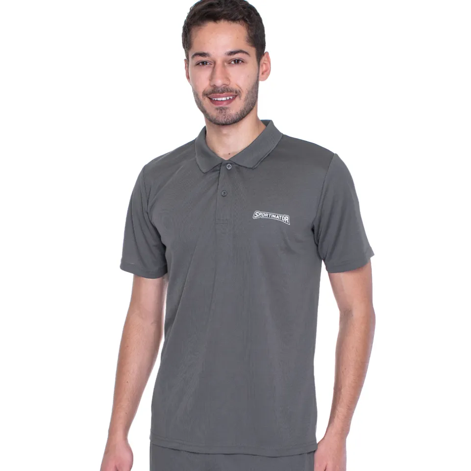 SPORTINATOR Essentials Herren Training Polo-Shirt grau