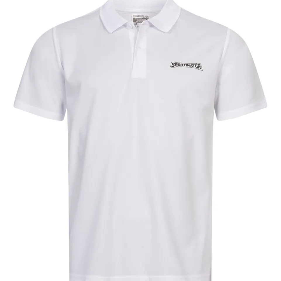 SPORTINATOR Essentials Herren Training Polo-Shirt weiß